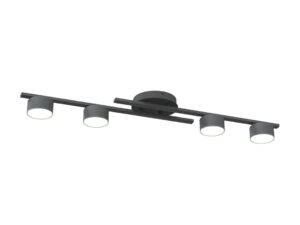 Plafondlamp Rarnu Zwart Ø8 cm