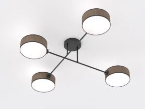 Plafondlamp Jitona Bruin Ø20 cm