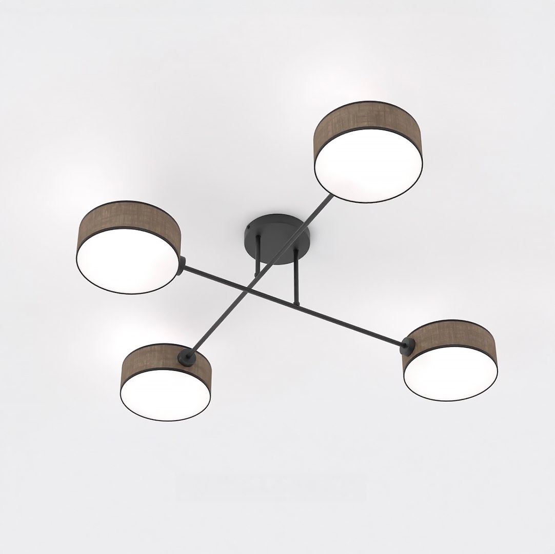 Plafondlamp Jitona Bruin Ø20 cm