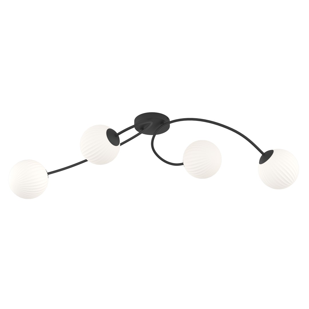 Plafondlamp Gistos Zwart Ø15 cm