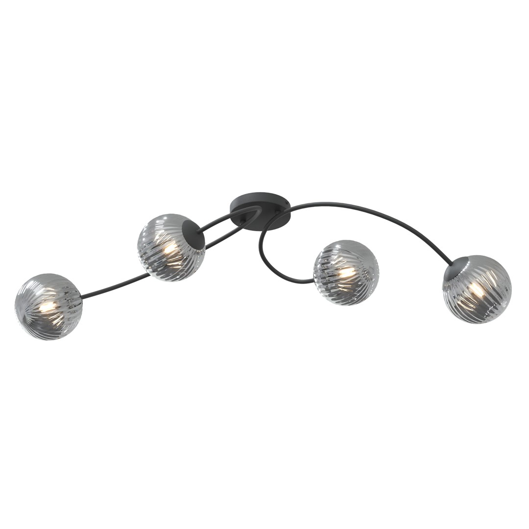 Plafondlamp Baarnil Zwart Ø15 cm