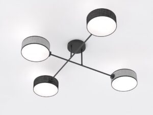 Plafondlamp Gaasken Zwart Ø20 cm