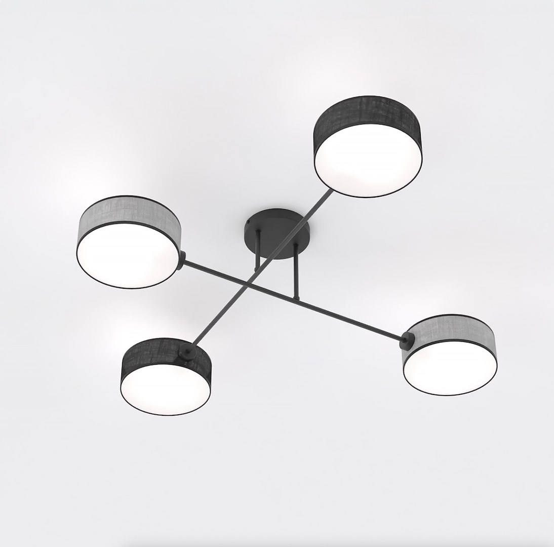 Plafondlamp Gaasken Zwart Ø20 cm
