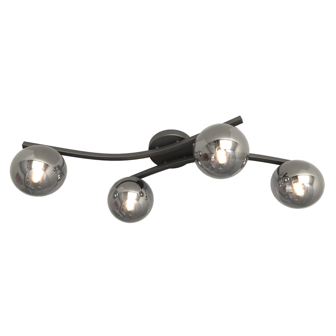 Plafondlamp Noolvura Zwart Ø15 cm