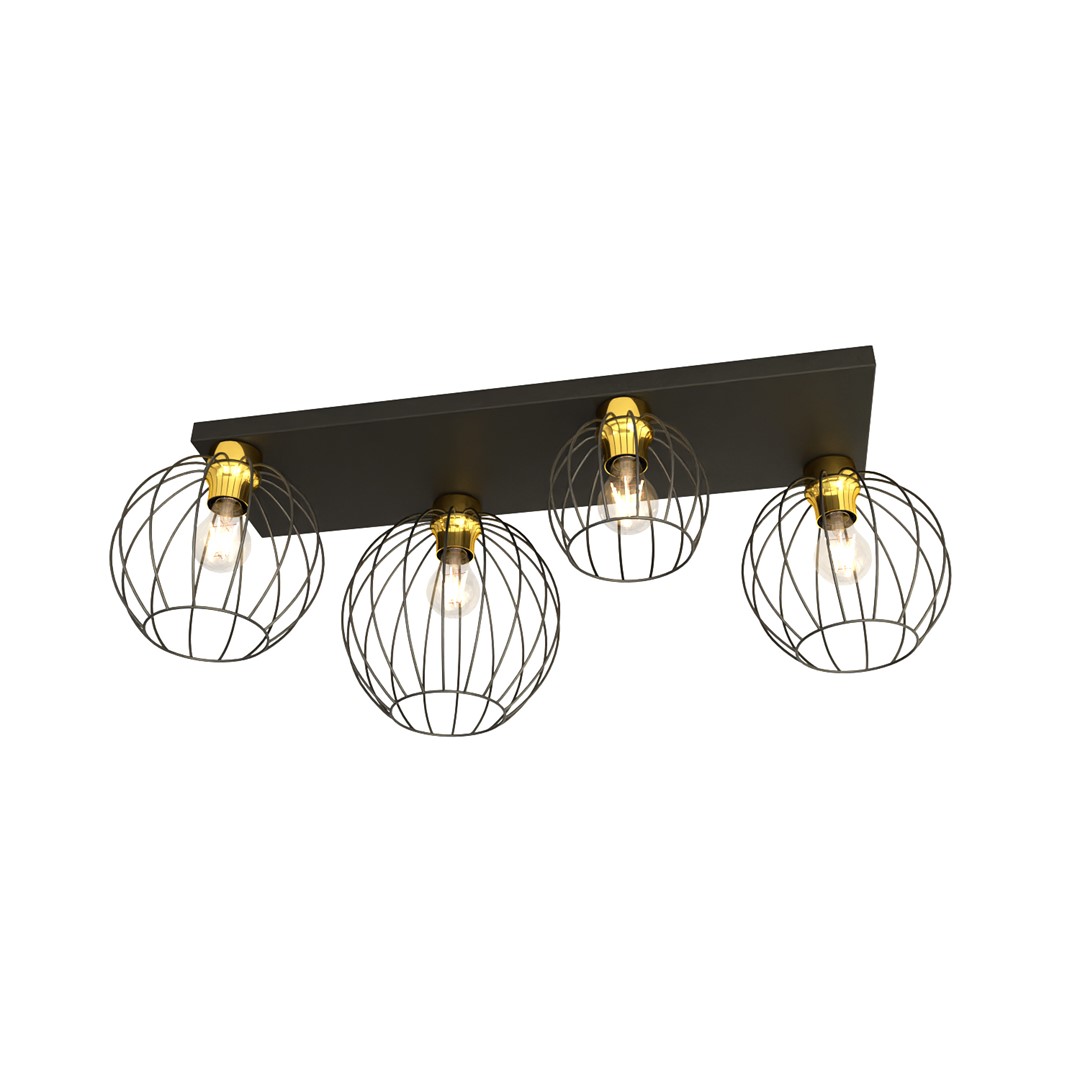 Plafondlamp Pielak Zwart Ø24 cm
