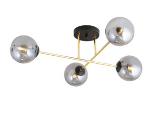 Plafondlamp Trinsak Zwart Ø14 cm