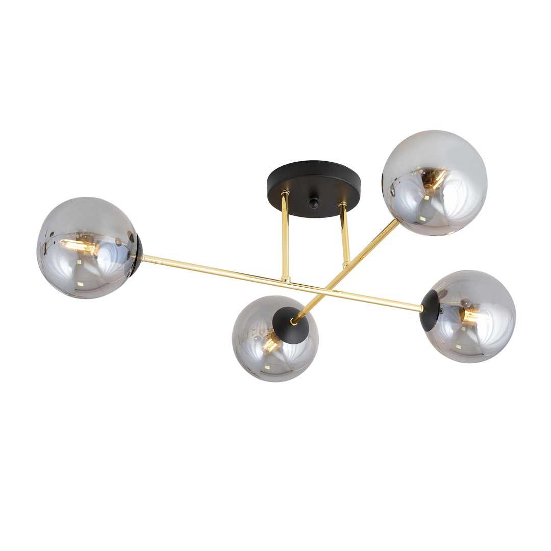 Plafondlamp Trinsak Zwart Ø14 cm