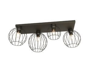 Plafondlamp Halden Zwart Ø24 cm