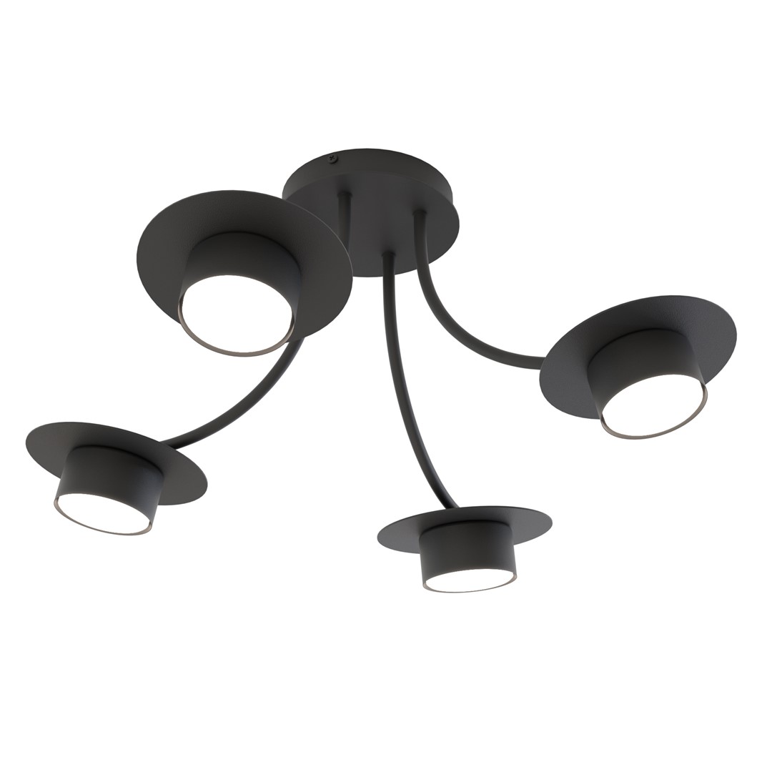 Plafondlamp Jeennone Zwart Ø14 cm