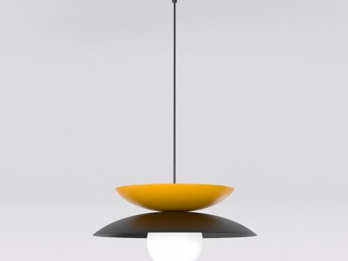 Hanglamp Riemano zwart Ø10 cm met gelaagde schijven, moderne Scandinavische stijl en verstelbare hoogte