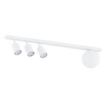 Plafondlamp Greenum Zwart Ø14 cm met 4 spots, wit glas en strak modern design
