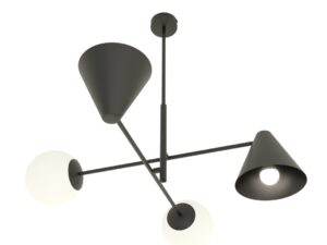 Kroonluchter Skeernang Zwart Ø15 cm