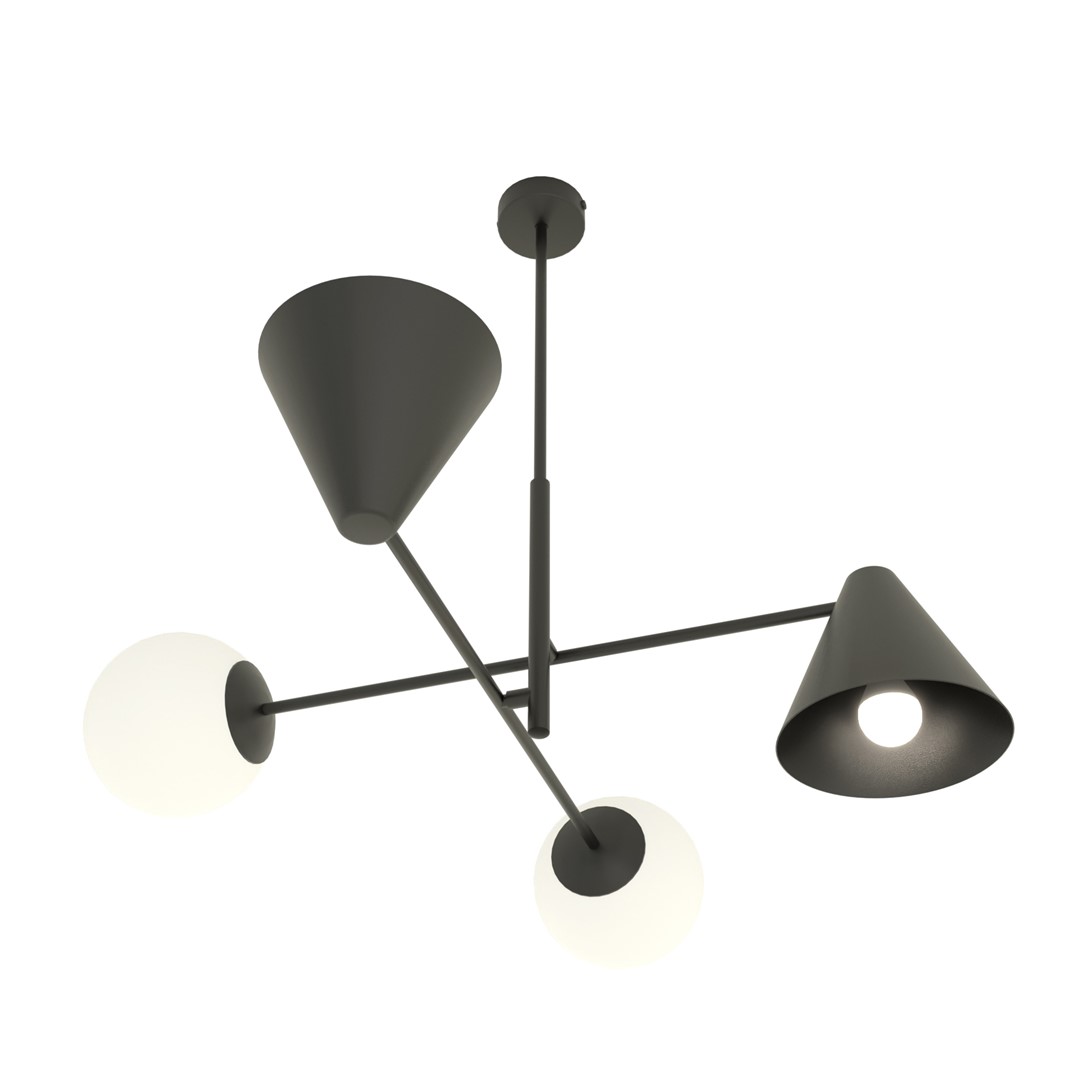 Kroonluchter Skeernang Zwart Ø15 cm