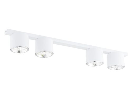 Plafondlamp Zaarde Wit met vier verstelbare GU10-spots in strak wit gepoedercoat staal