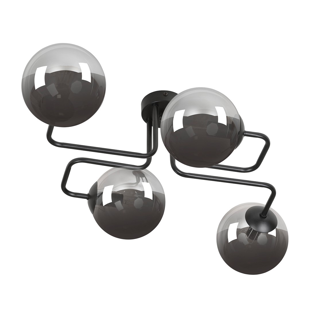Plafondlamp Hirum Zwart Ø14 cm