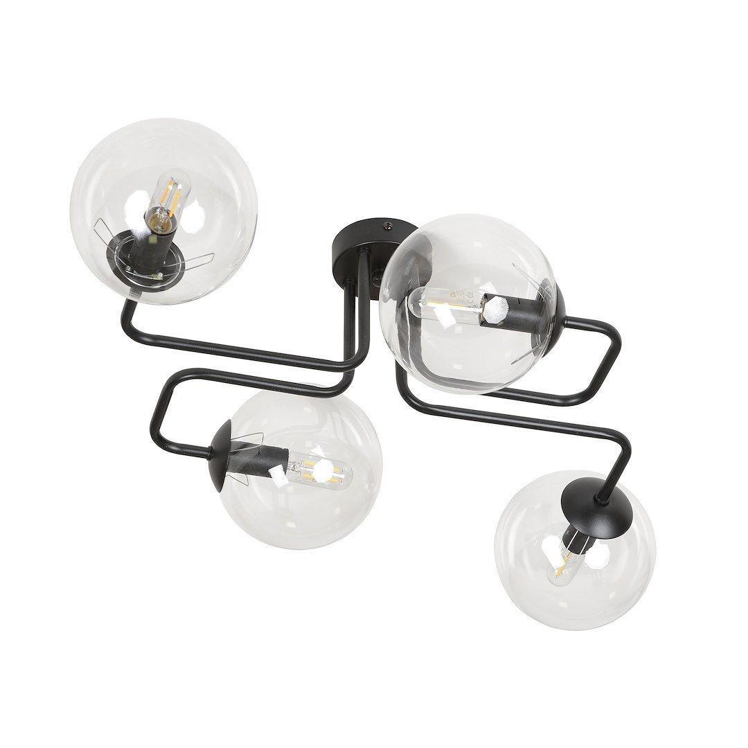 Plafondlamp Jornea Zwart Ø14 cm