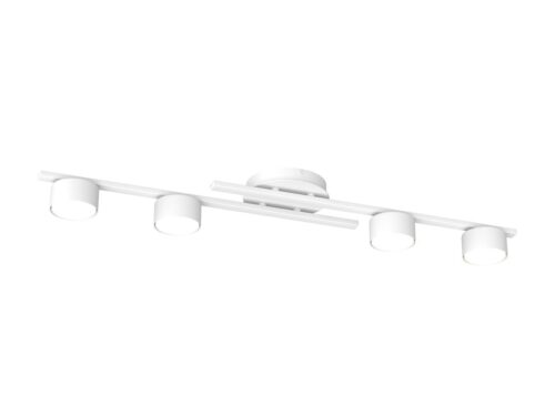 Plafondlamp Zeidane Wit Ø8 cm met 4 draaibare spots in minimalistisch design