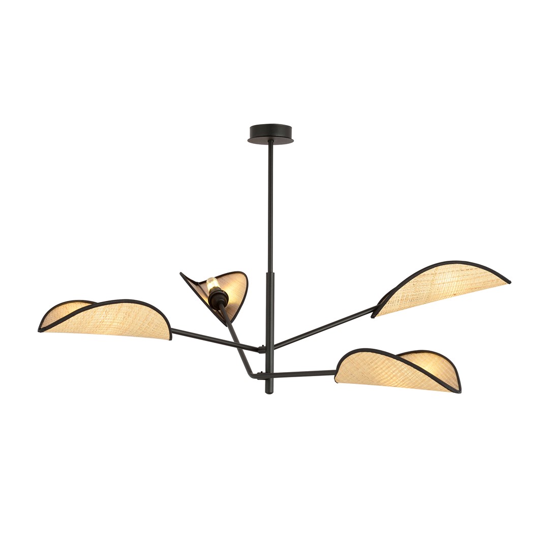 Plafondlamp Beirnesta Zwart Ø12 cm
