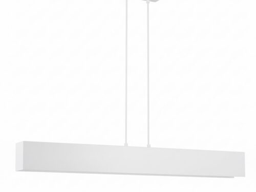 Hanglamp Nierin wit, minimalistisch langwerpig ontwerp met verstelbare ophanging en 4 lichtpunten