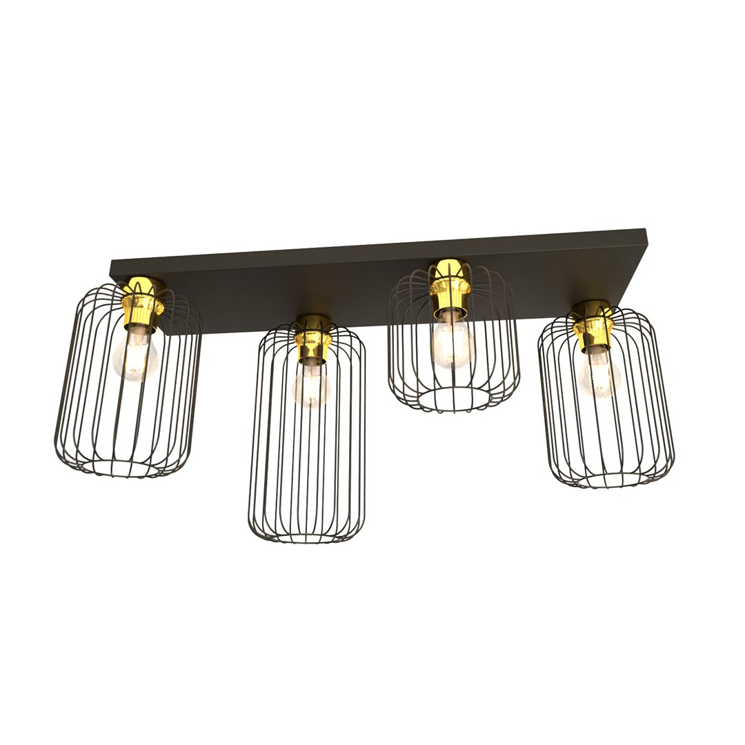 Plafondlamp Flenol Zwart Ø16 cm