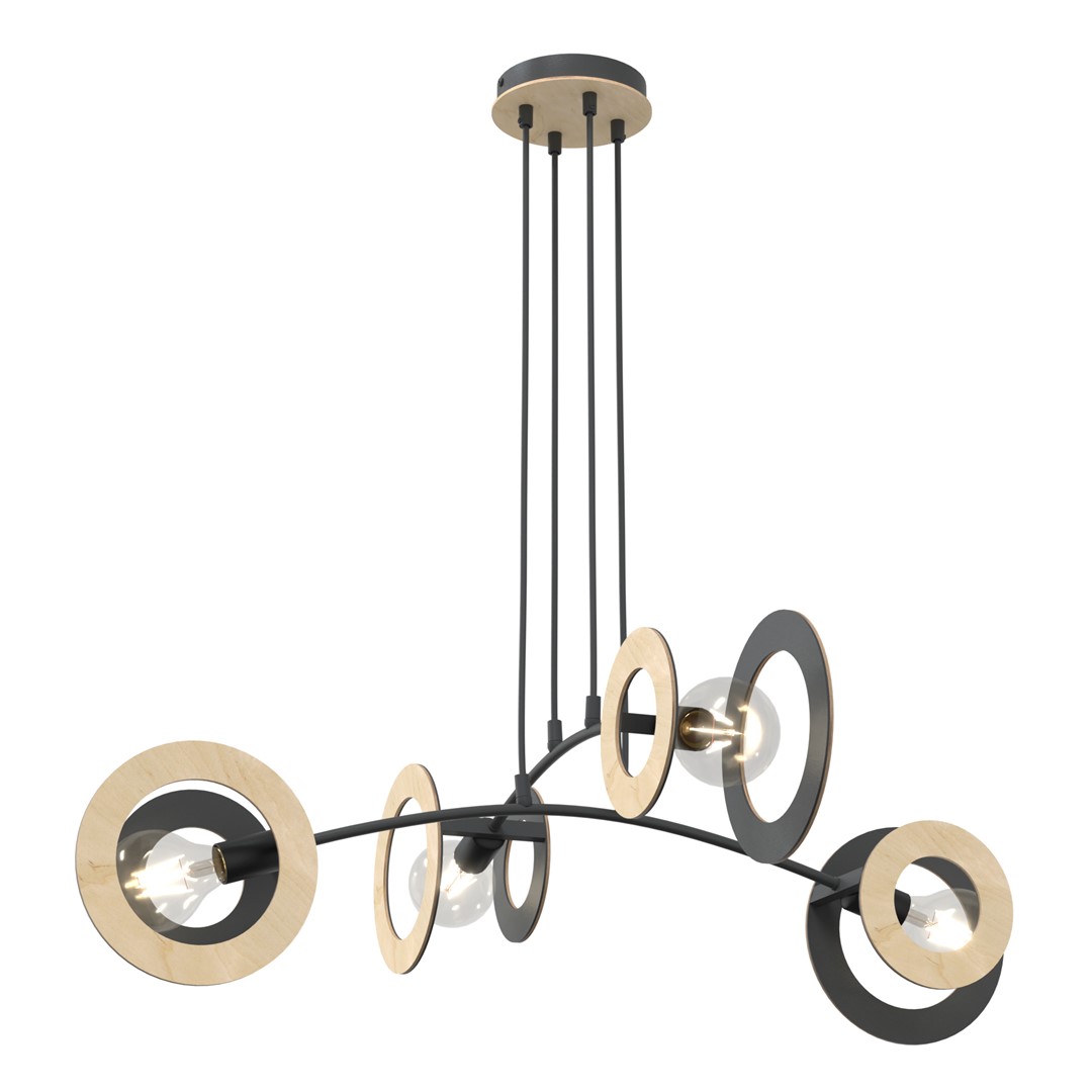 Hanglamp Naakona Zwart Ø20 cm