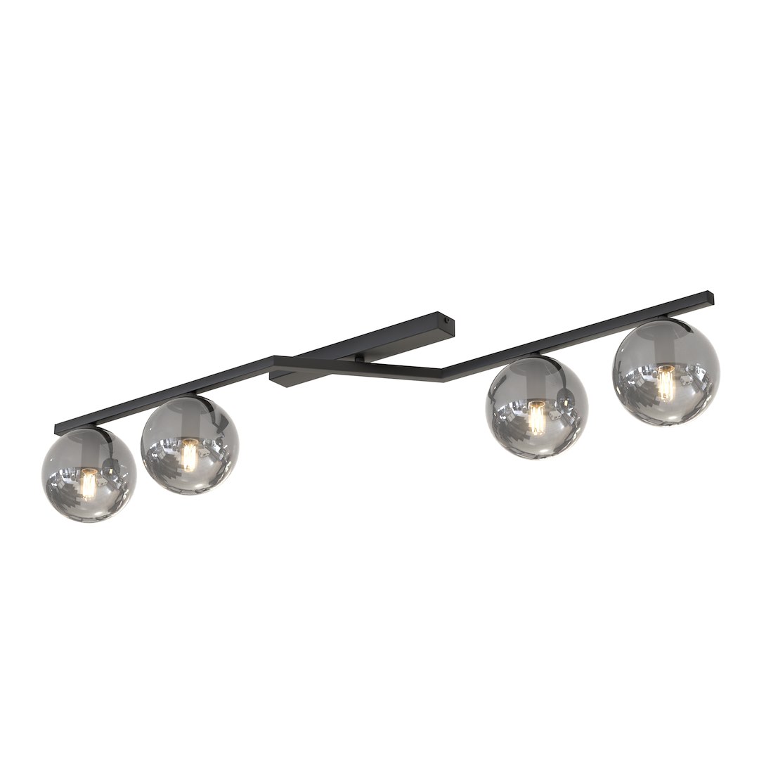 Plafondlamp Sloormaro Zwart Ø14 cm