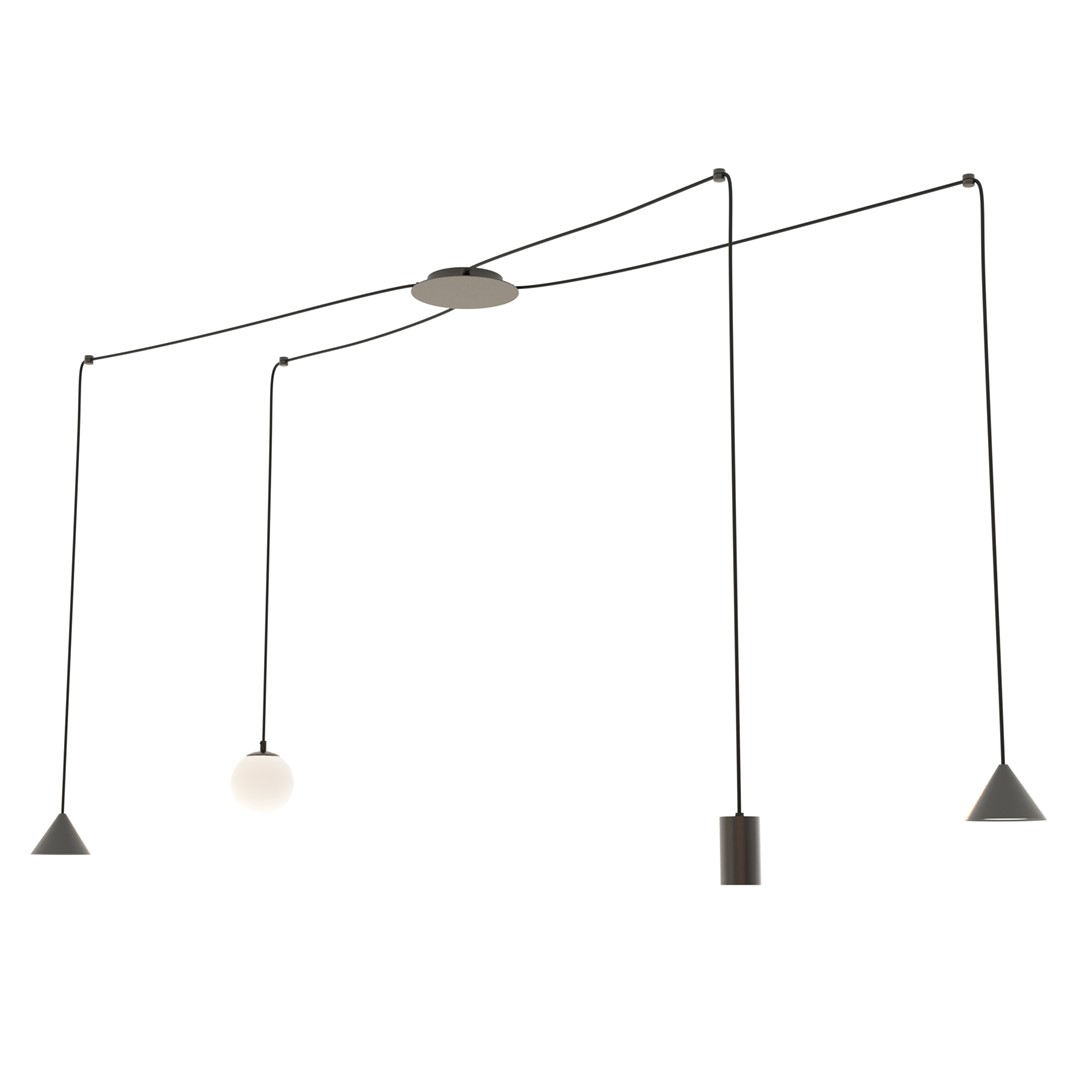 Hanglamp Bronses Zwart