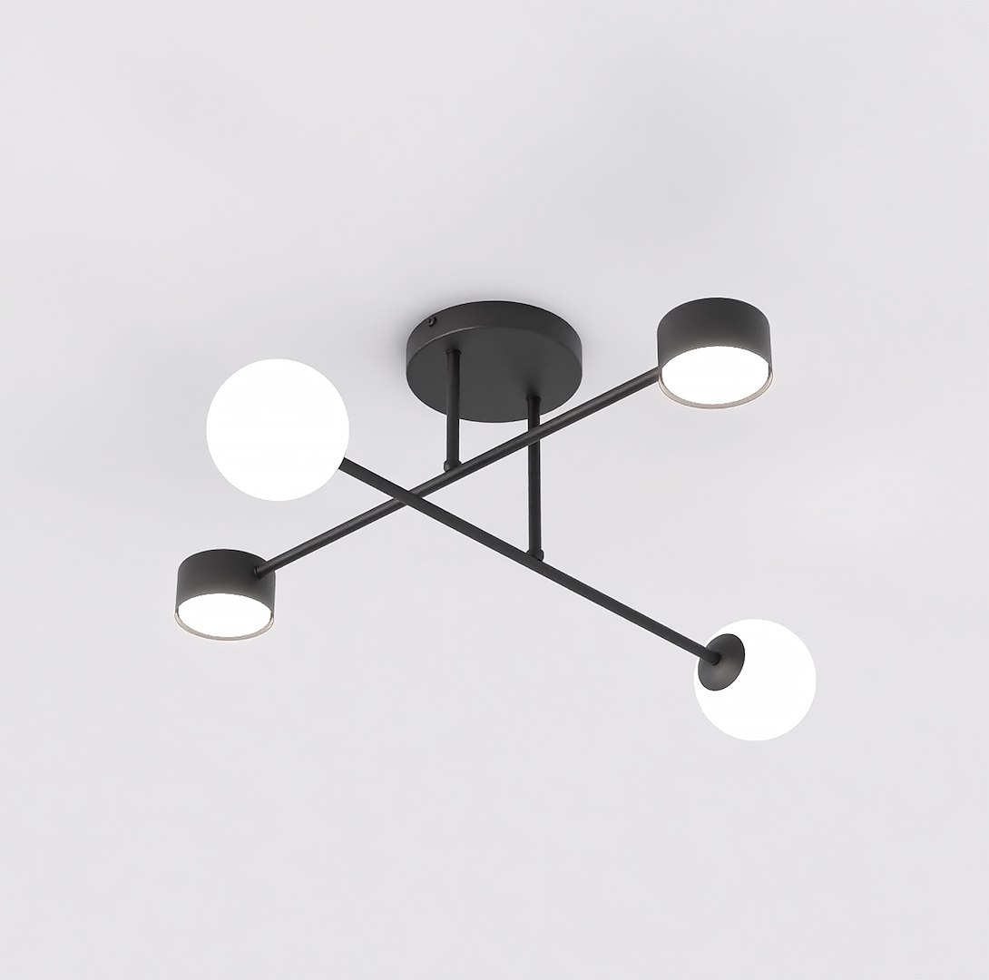 Plafondlamp Skurdy Zwart Ø10 cm