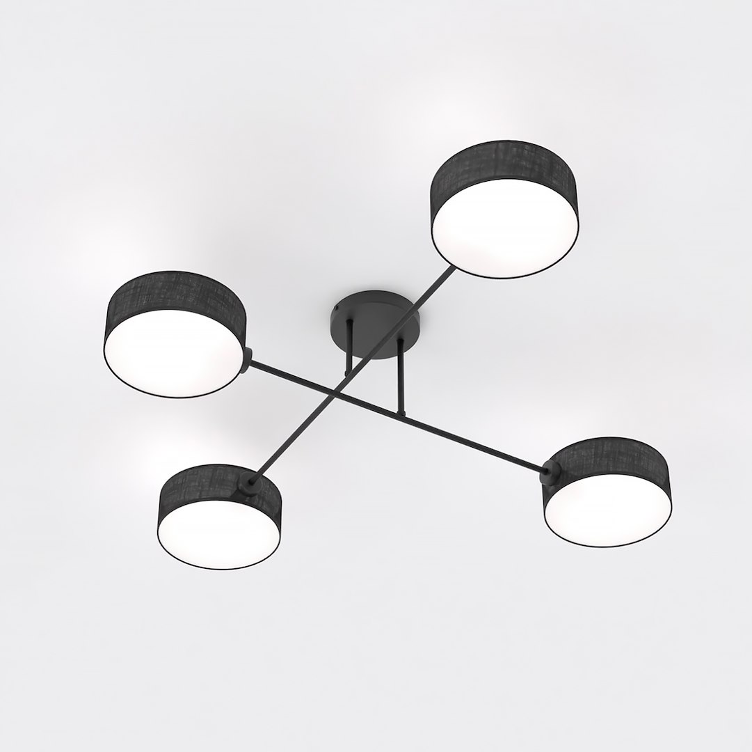 Plafondlamp Skomesta Zwart Ø20 cm
