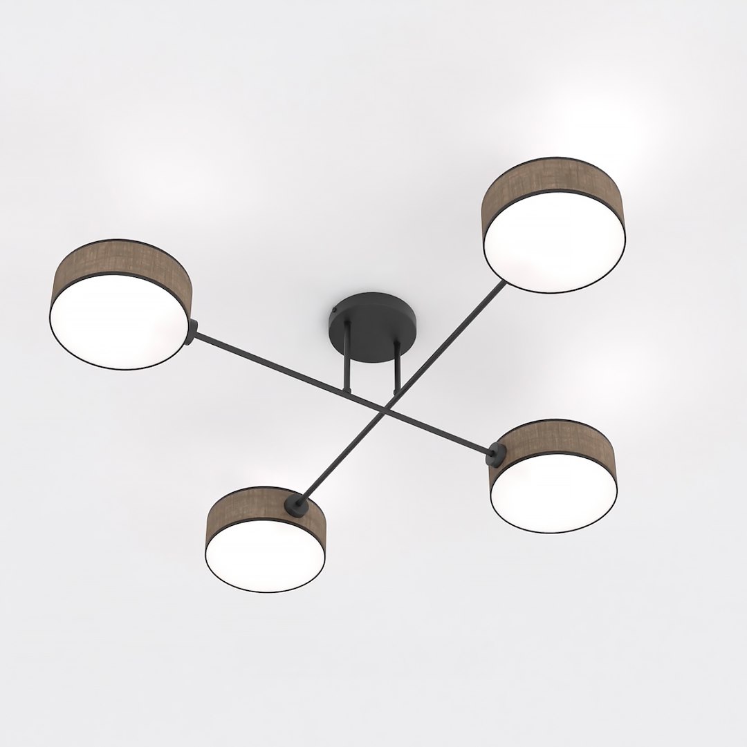 Plafondlamp Jitona Bruin Ø20 cm - Afbeelding 2
