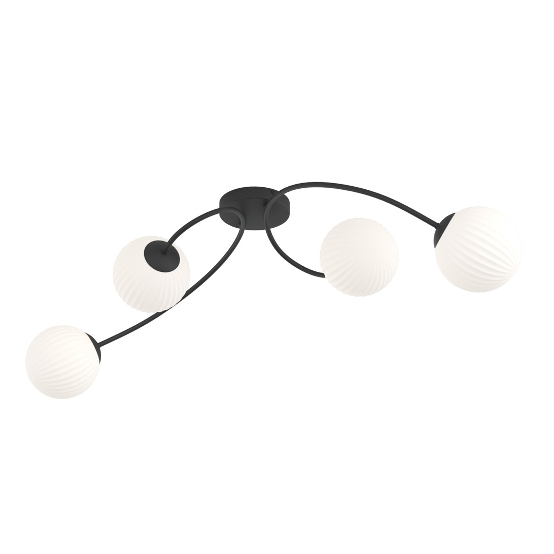 Plafondlamp Gistos Zwart Ø15 cm - Afbeelding 2