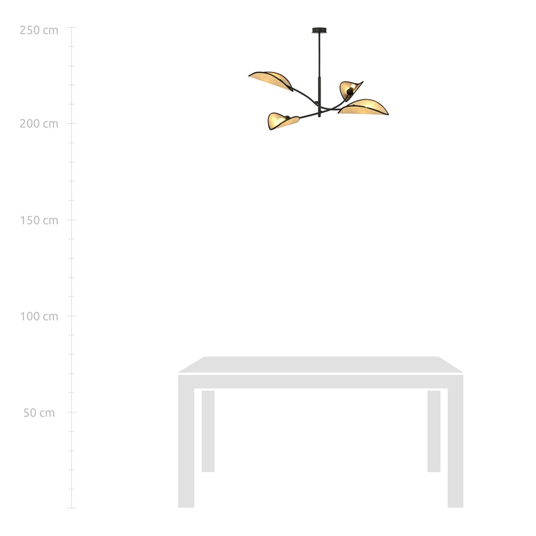 Plafondlamp Heilla Zwart Ø12 cm - Afbeelding 2