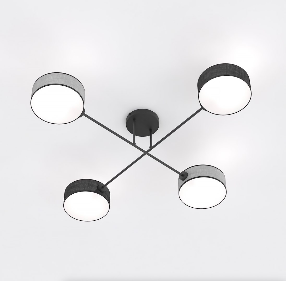 Plafondlamp Gaasken Zwart Ø20 cm - Afbeelding 2