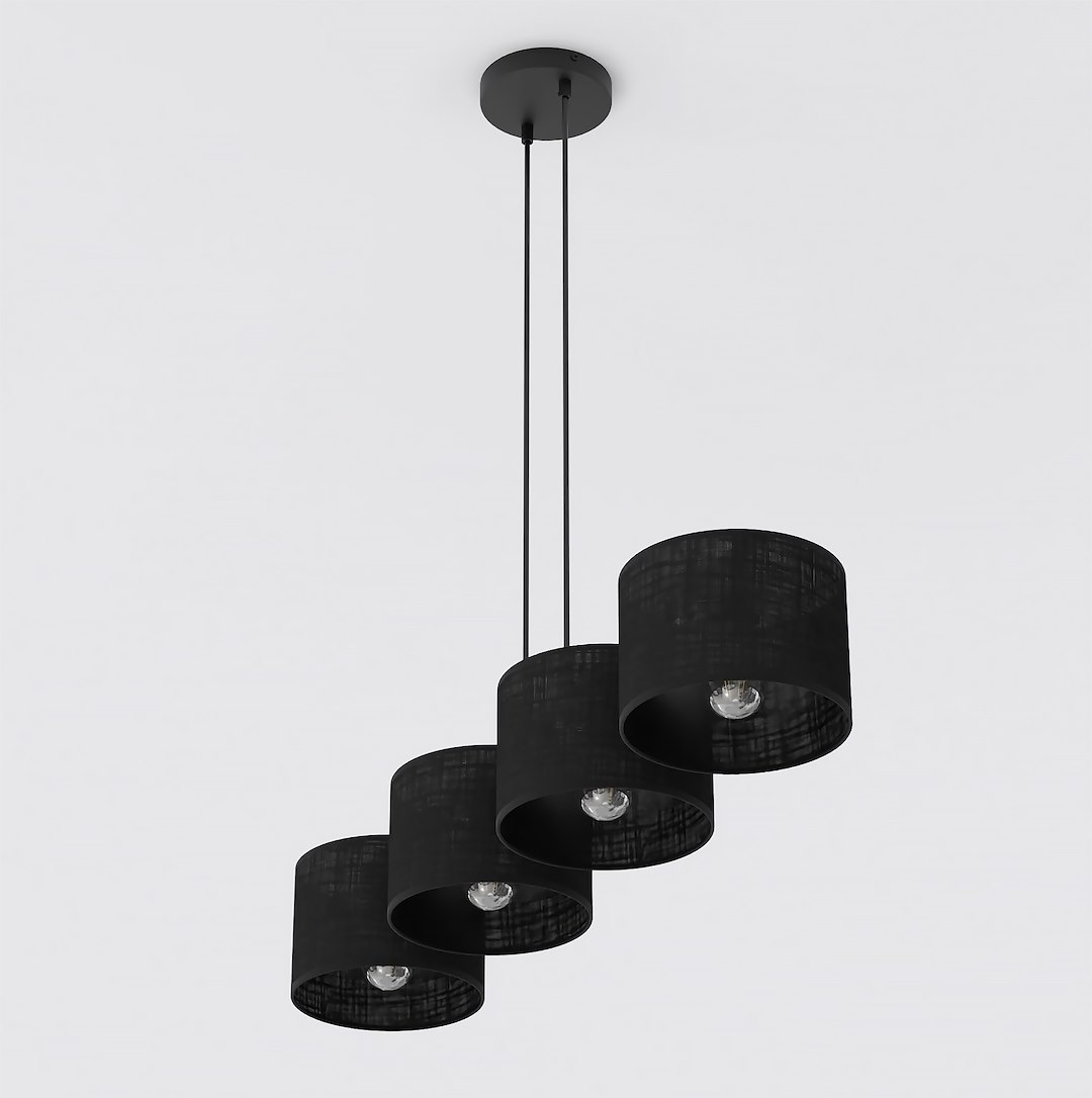 Hanglamp Gikesta Zwart Ø20 cm - Afbeelding 2