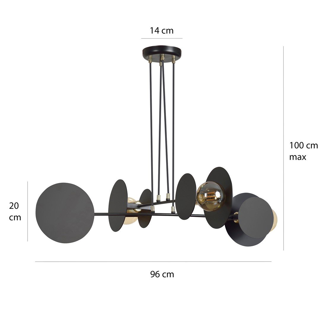 Hanglamp Noordea Zwart - Afbeelding 2
