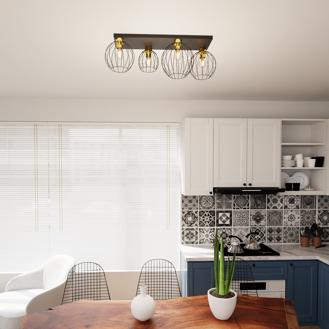 Plafondlamp Pielak Zwart Ø24 cm - Afbeelding 2