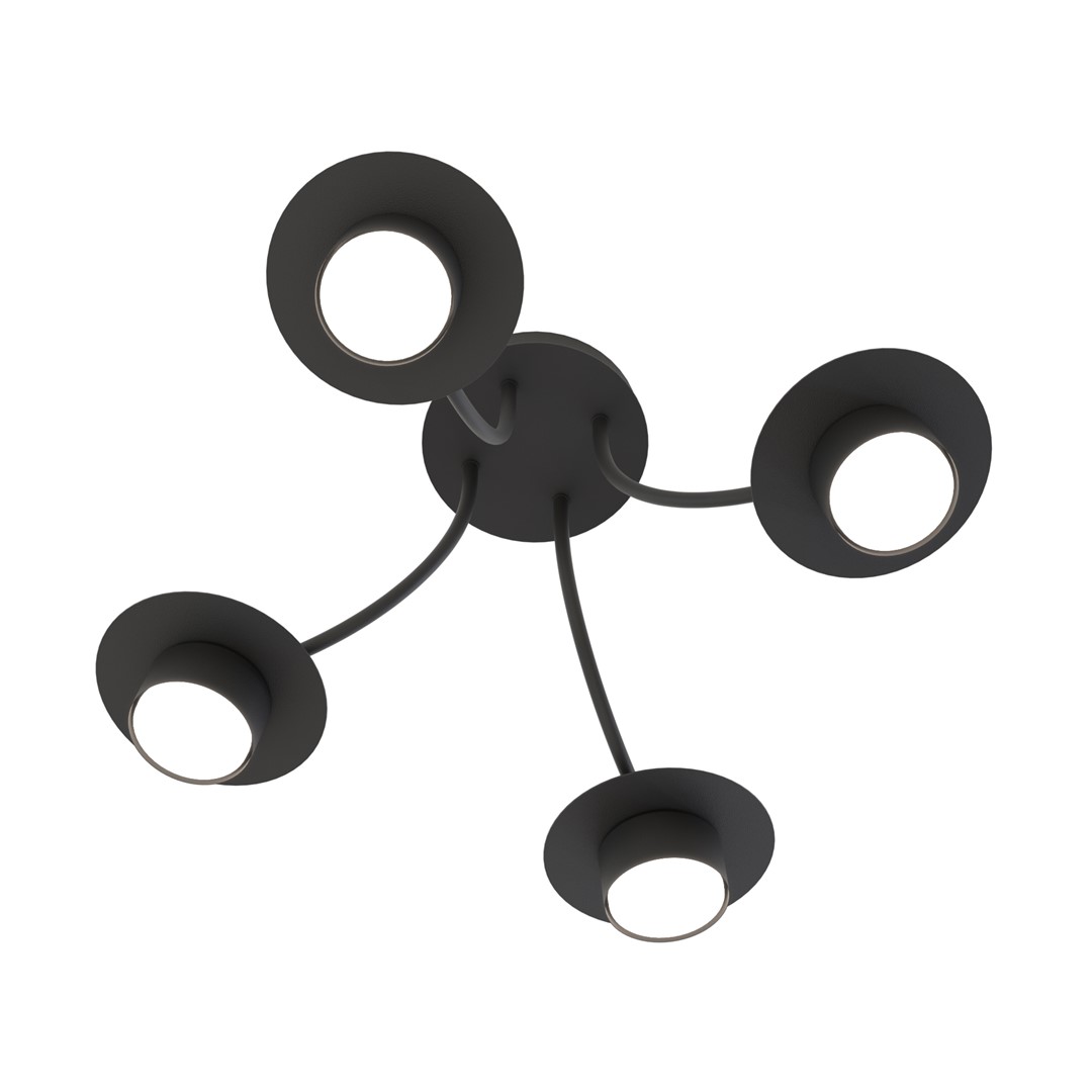 Plafondlamp Jeennone Zwart Ø14 cm - Afbeelding 2