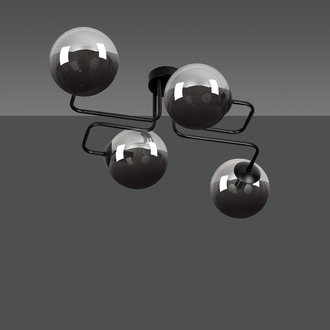 Plafondlamp Hirum Zwart Ø14 cm - Afbeelding 2