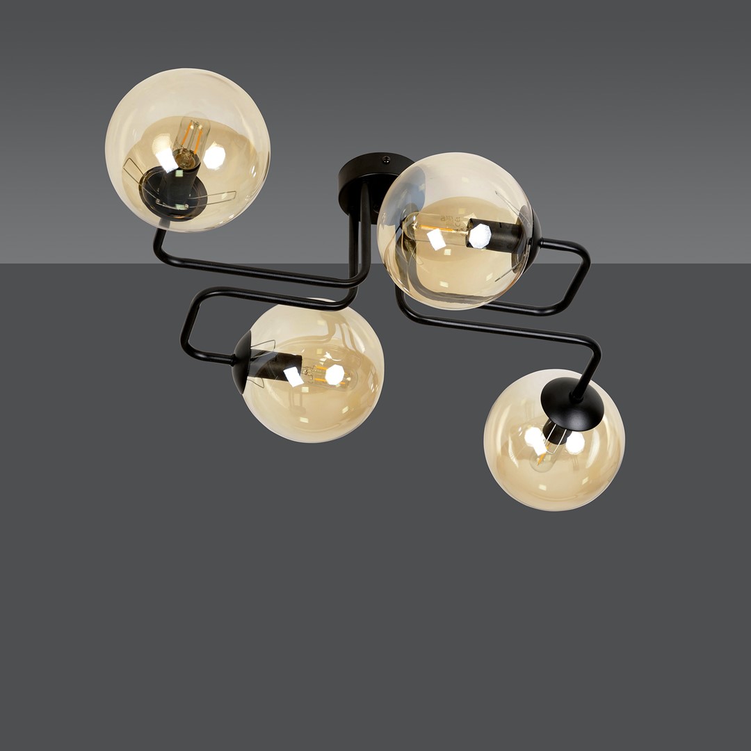 Plafondlamp Brauldil Zwart Ø14 cm - Afbeelding 2