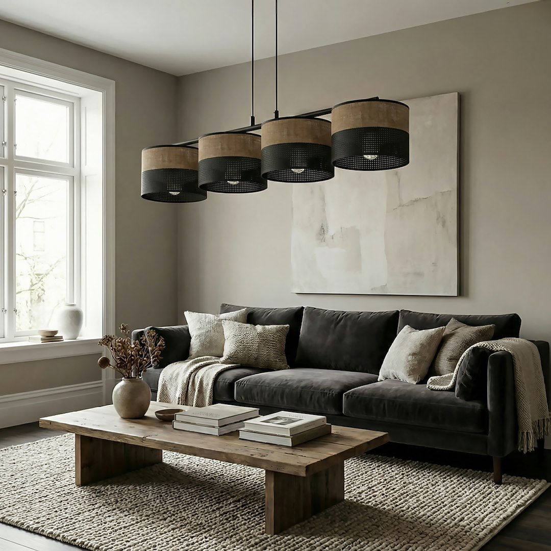 Hanglamp Meelino Zwart Ø20 cm - Afbeelding 2
