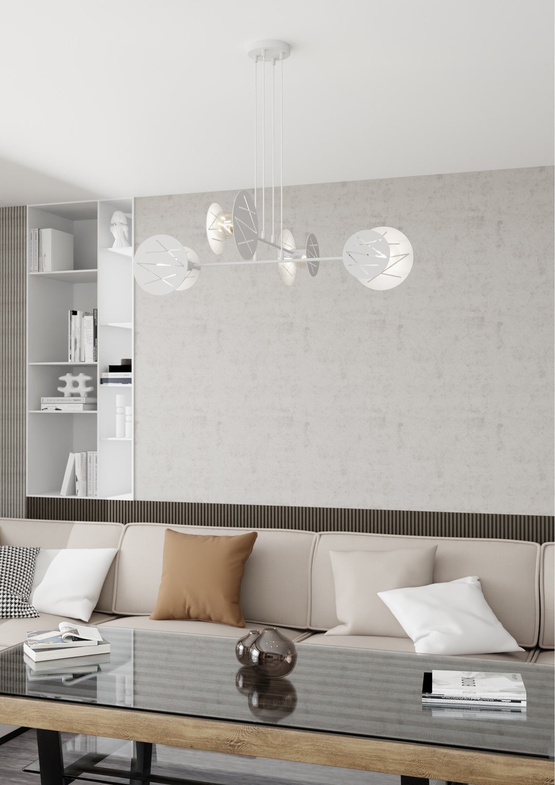 Hanglamp Stooster Wit Ø20 cm - Afbeelding 2