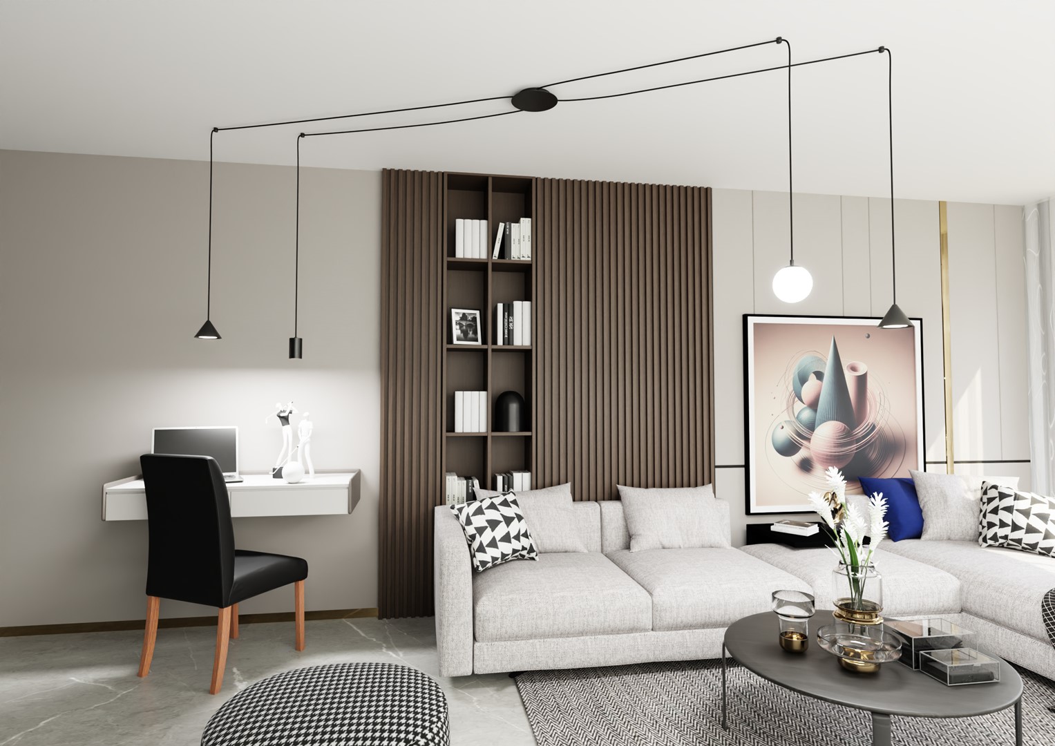 Hanglamp Bronses Zwart - Afbeelding 2