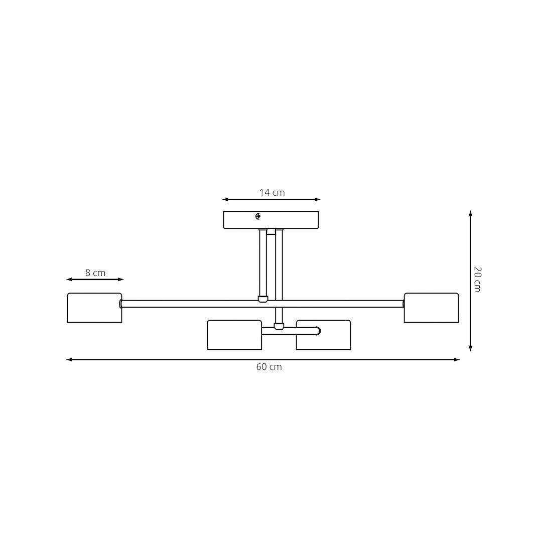 Plafondlamp Grotund Zwart - Afbeelding 2
