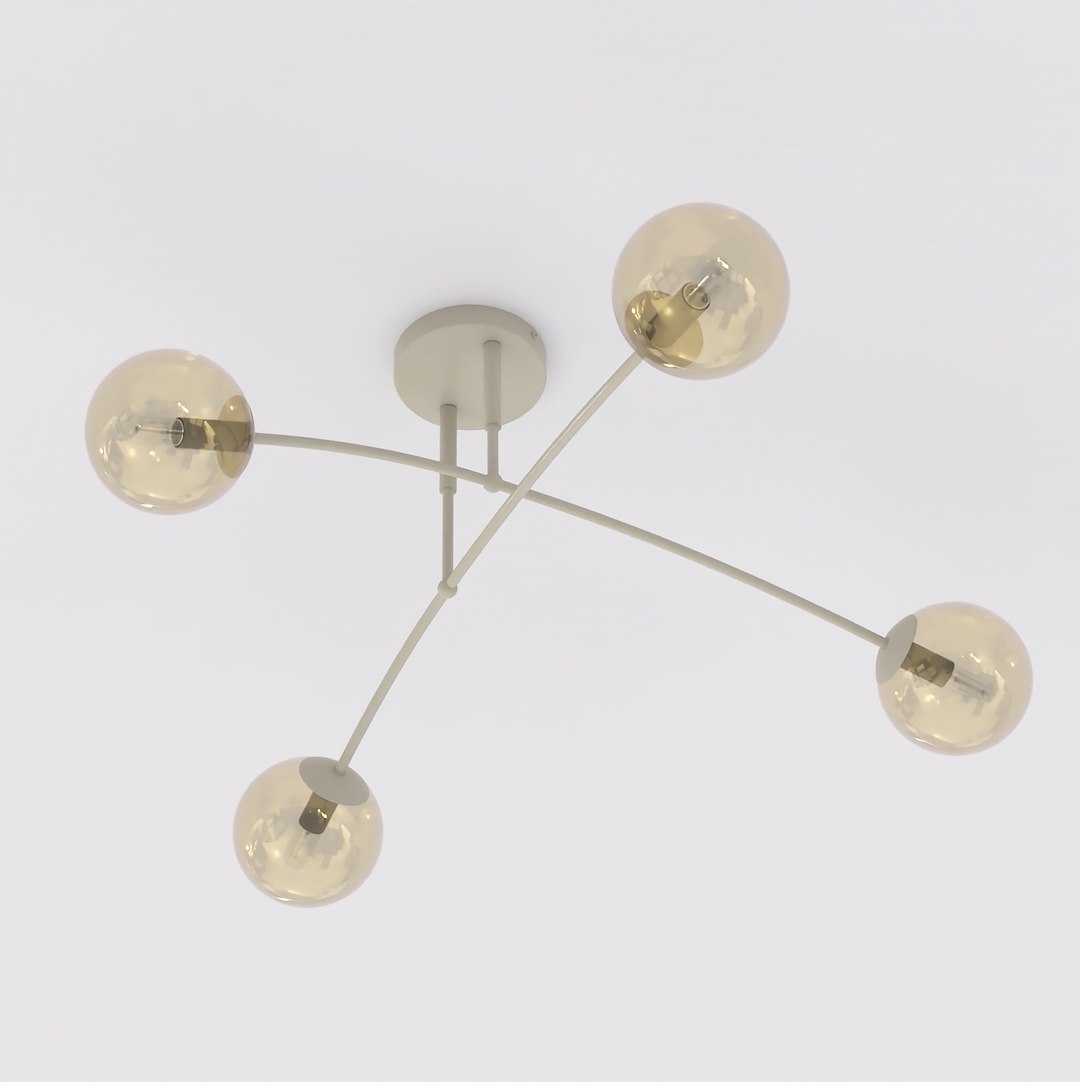 Plafondlamp Klaunsir Beige Ø14 cm - Afbeelding 2