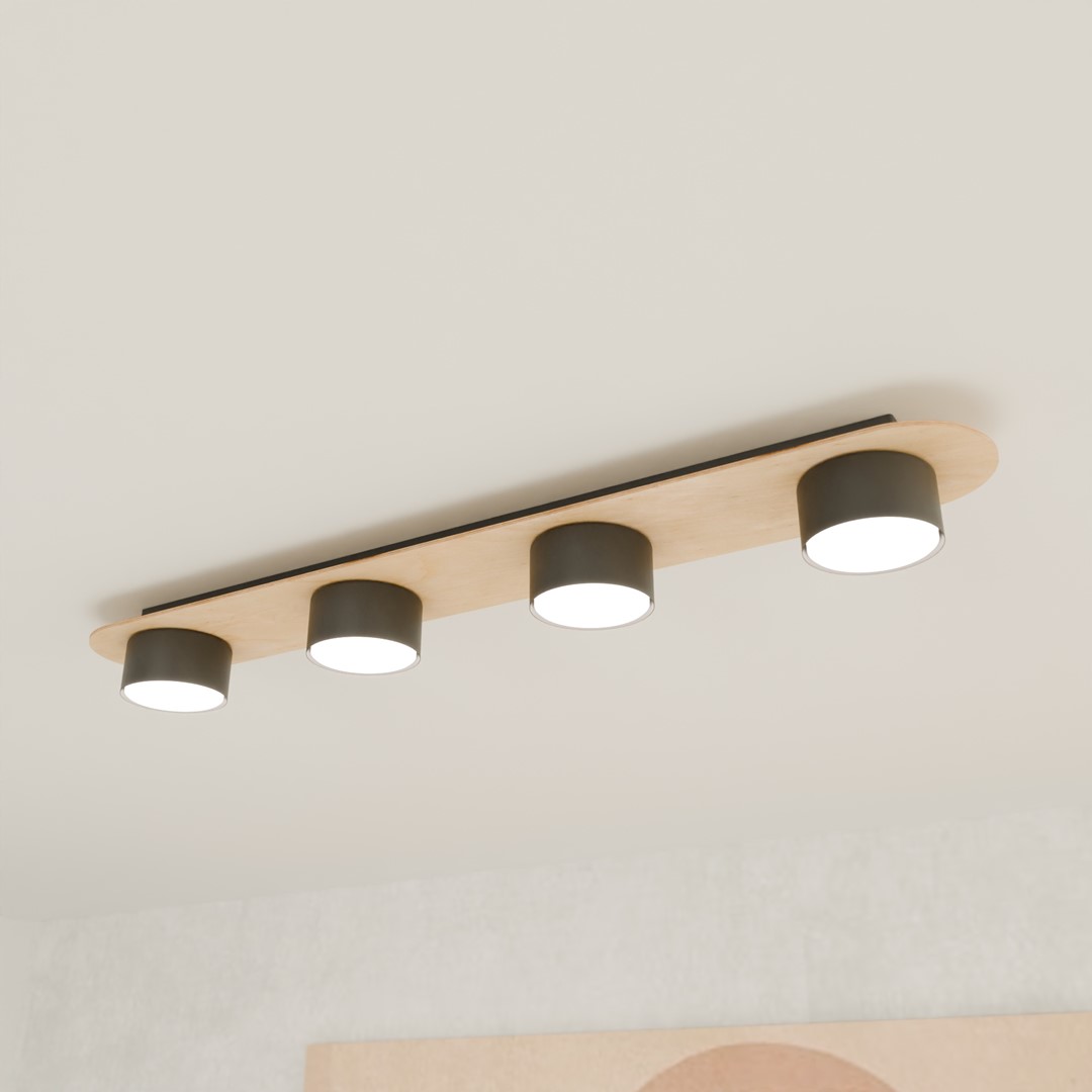 Plafondlamp Veimek Zwart - Afbeelding 2