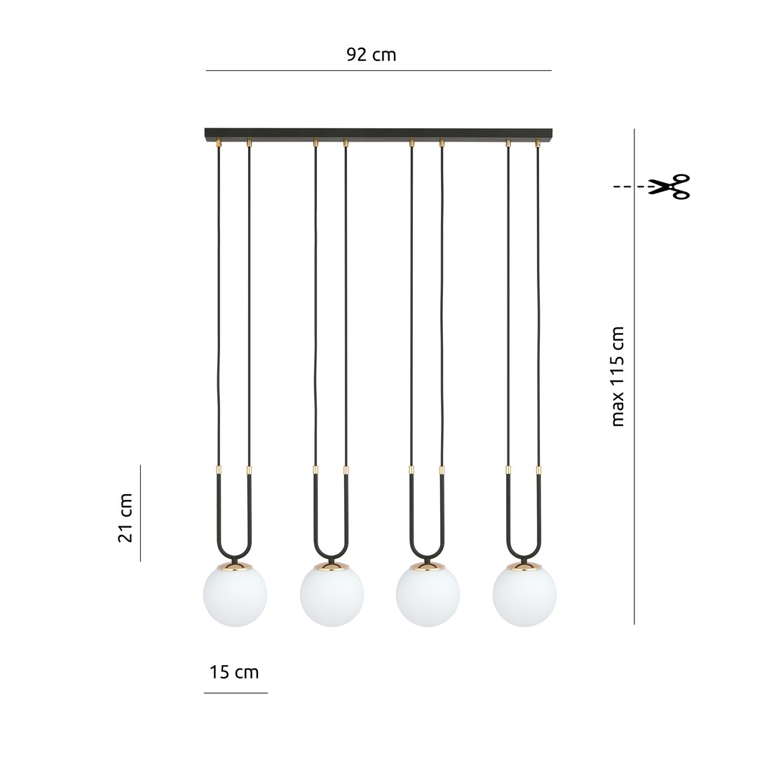Hanglamp Celdine Zwart Ø15 cm - Afbeelding 11