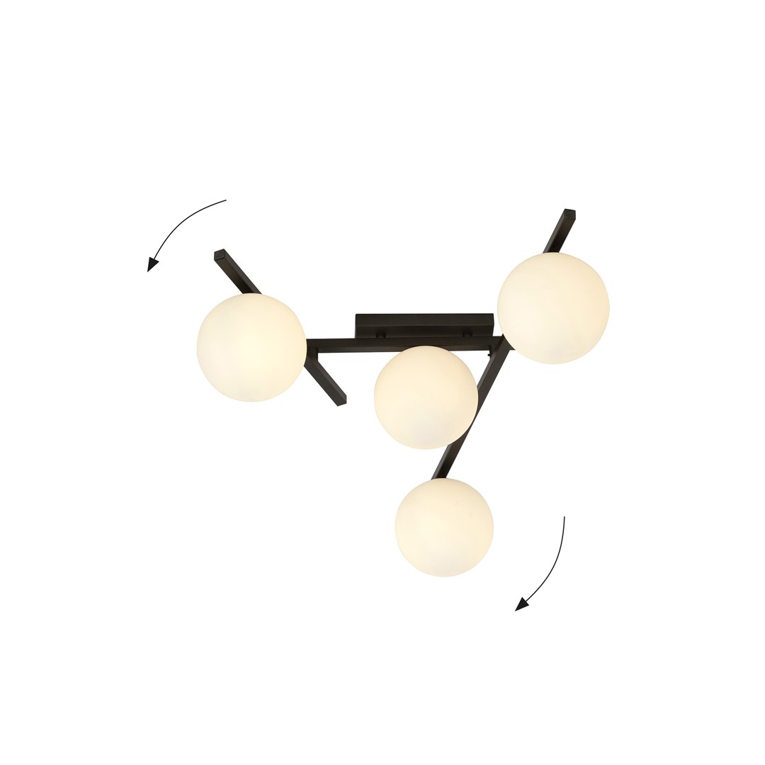Plafondlamp Traannia Zwart Ø15 cm - Afbeelding 3
