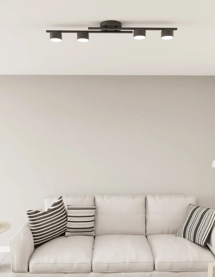 Plafondlamp Rarnu Zwart Ø8 cm - Afbeelding 3