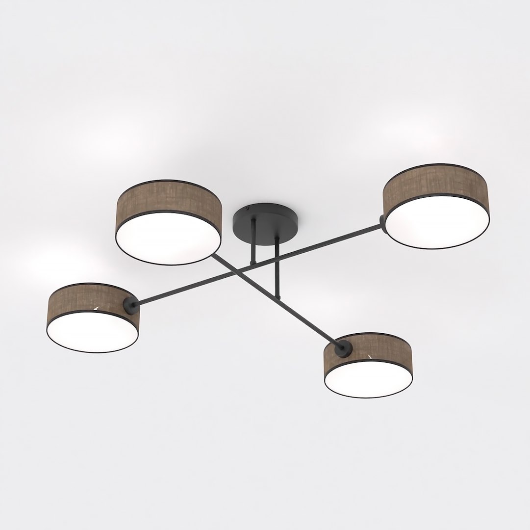 Plafondlamp Jitona Bruin Ø20 cm - Afbeelding 3