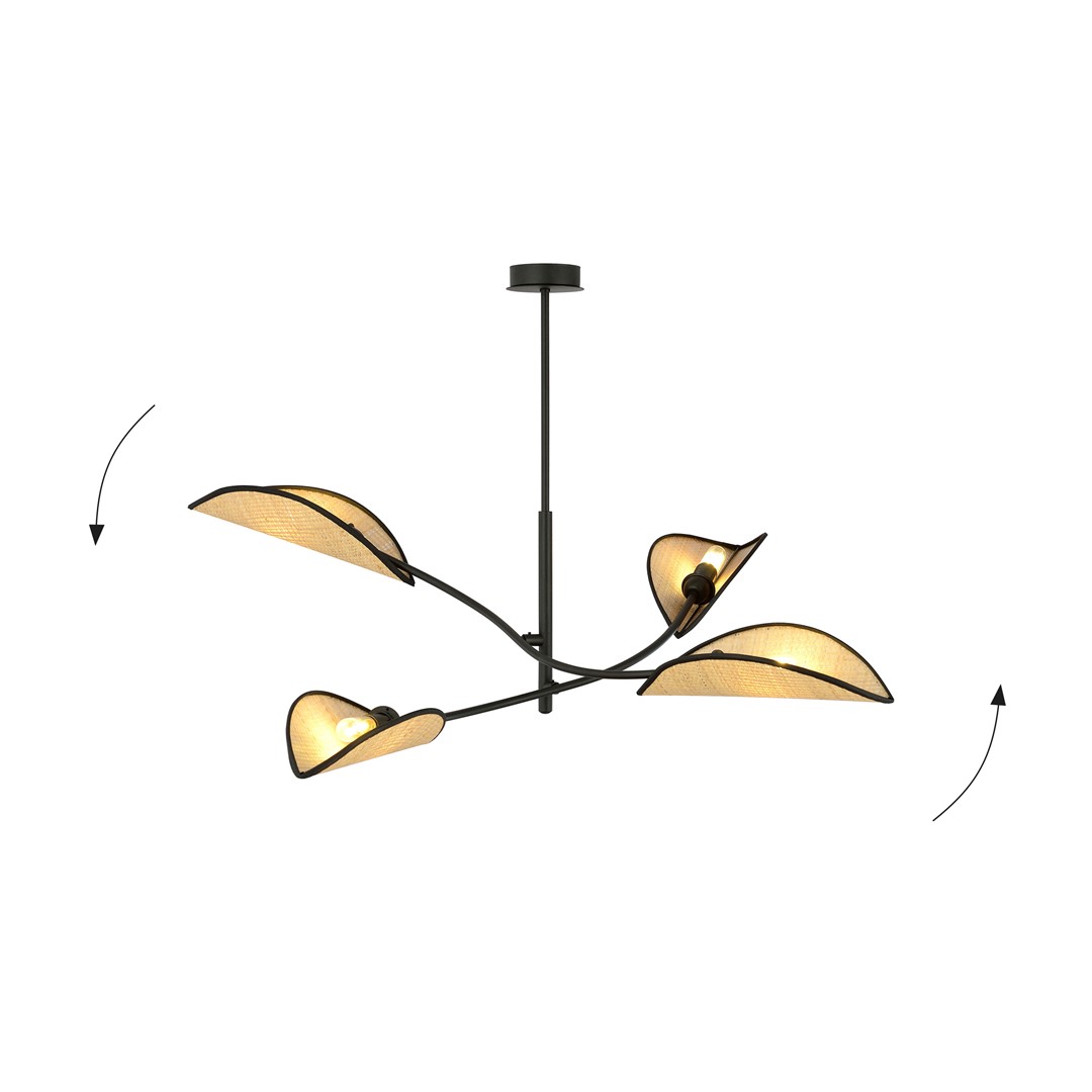 Plafondlamp Heilla Zwart Ø12 cm - Afbeelding 3